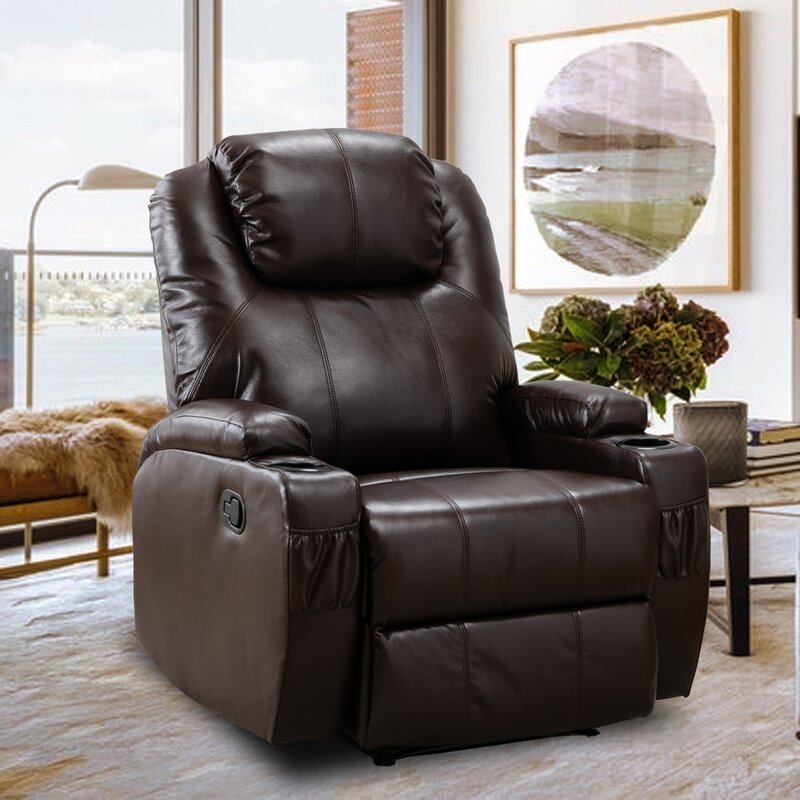 Latitude Run® Faux Leather Manual Recliner Wayfair